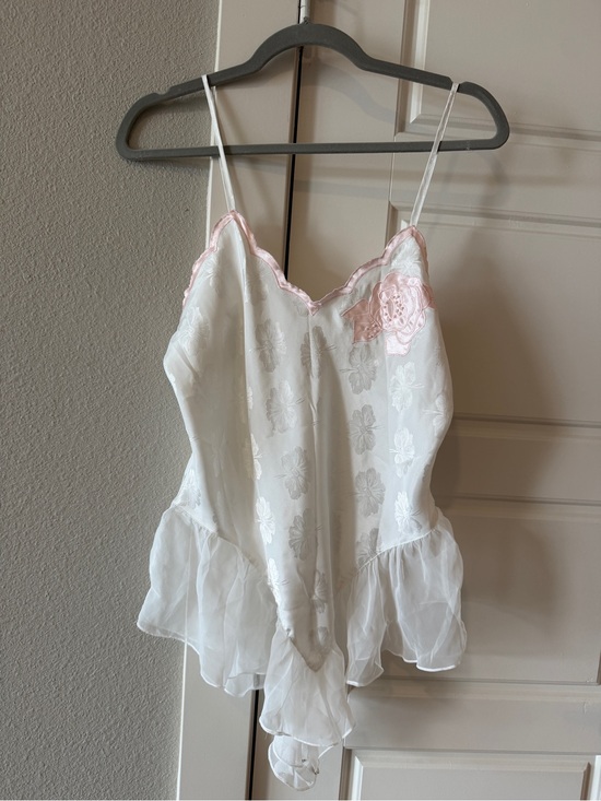 Victoria's Secret Other - Vintage Victoria's Secret Gold Label Cream Bridal Teddy Romper 90s Size M